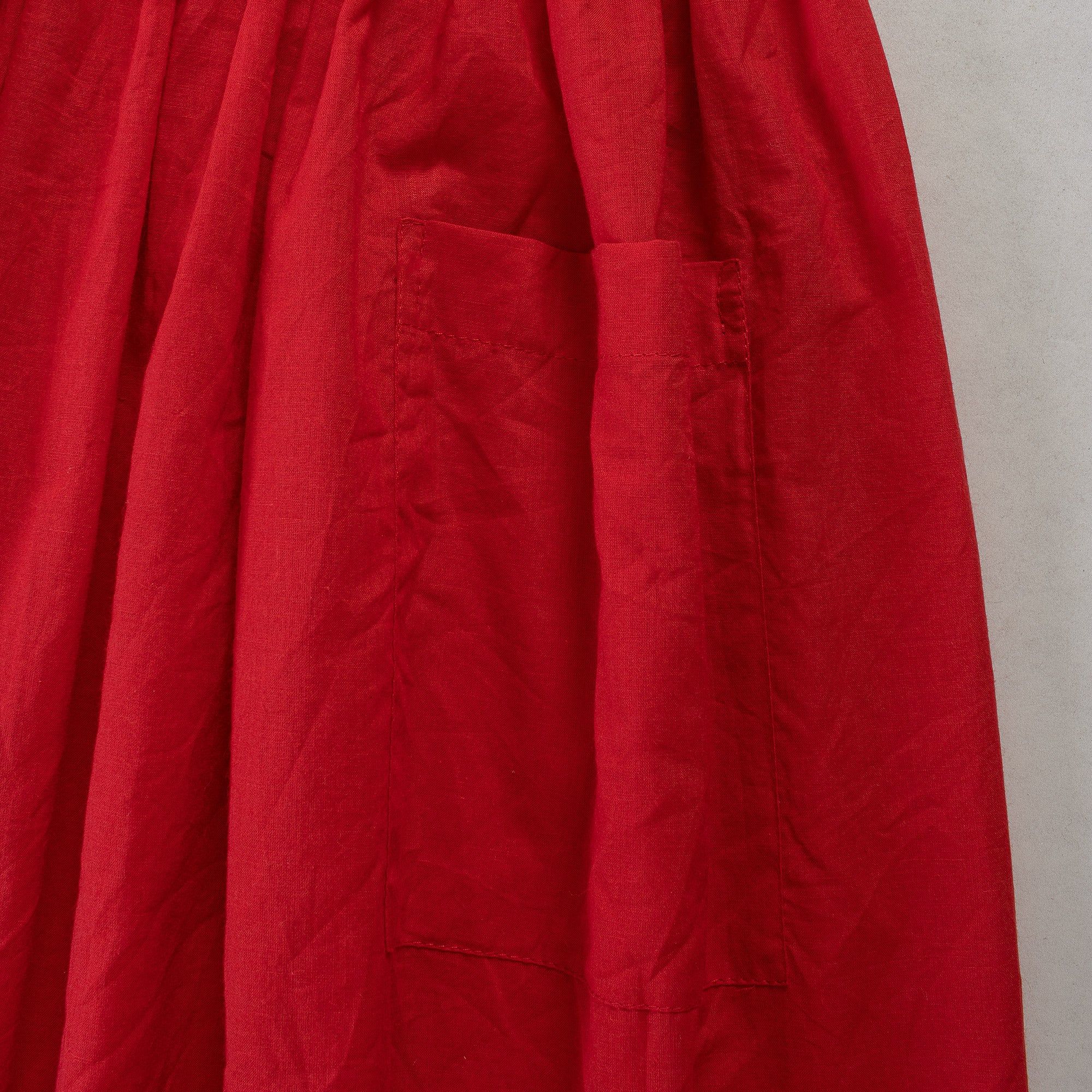 Maroon Soft Solid Kitchen Apron And Gardening Cotton Apron